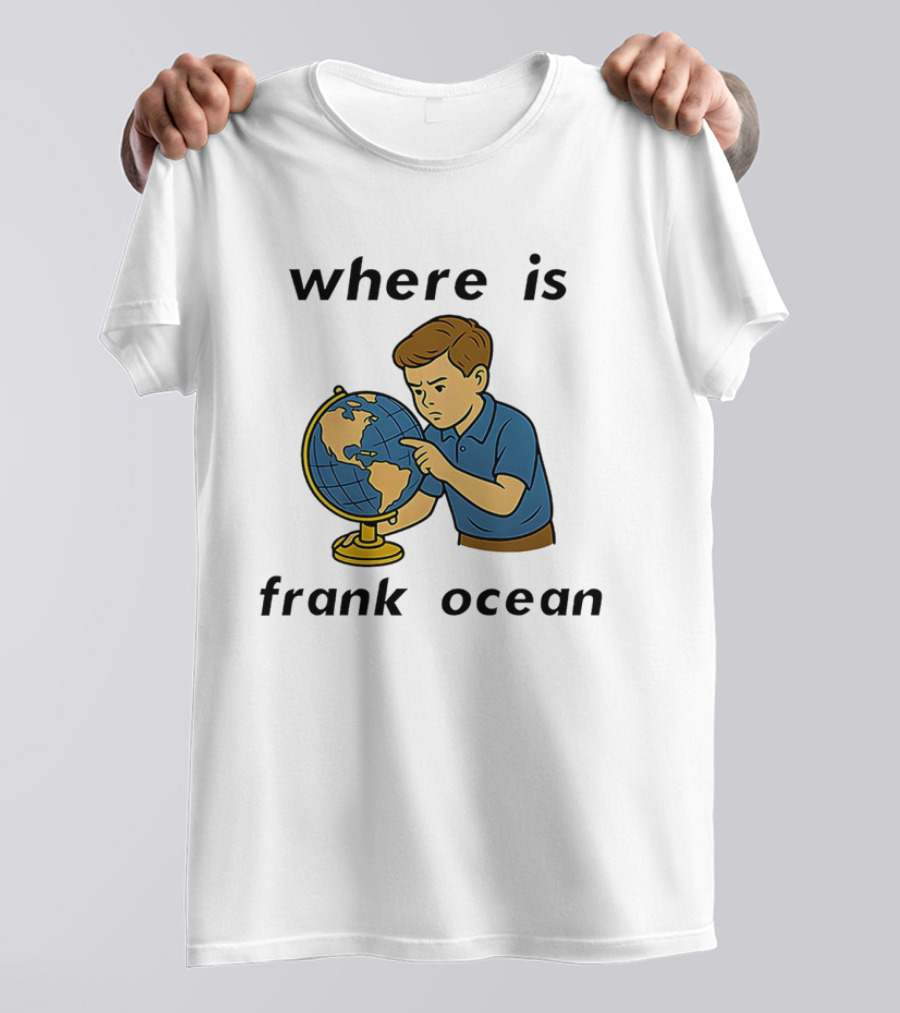 Where Is Frank Ocean Curious Boy With Globe T-Shirt