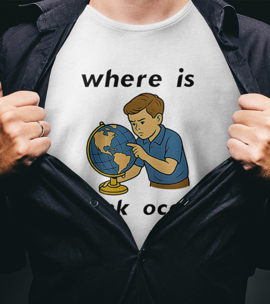 Where Is Frank Ocean Curious Boy With Globe T-Shirt