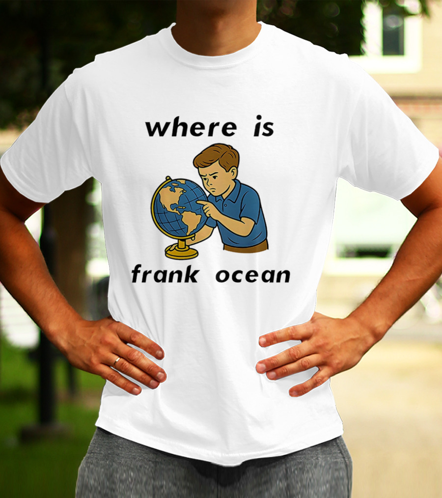 Where Is Frank Ocean Curious Boy With Globe T-Shirt