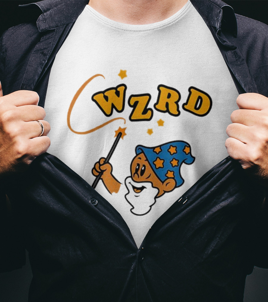 Wzrd Wizard Hat Stars And Wand Graphic T-Shirt