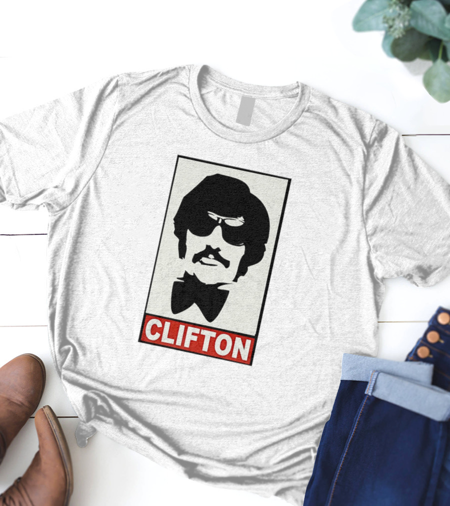 CLIFTON Sunglasses Moustache Red Box Style T-Shirt