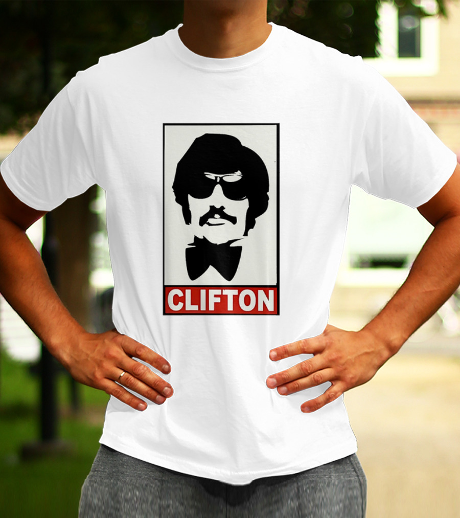 CLIFTON Sunglasses Moustache Red Box Style T-Shirt