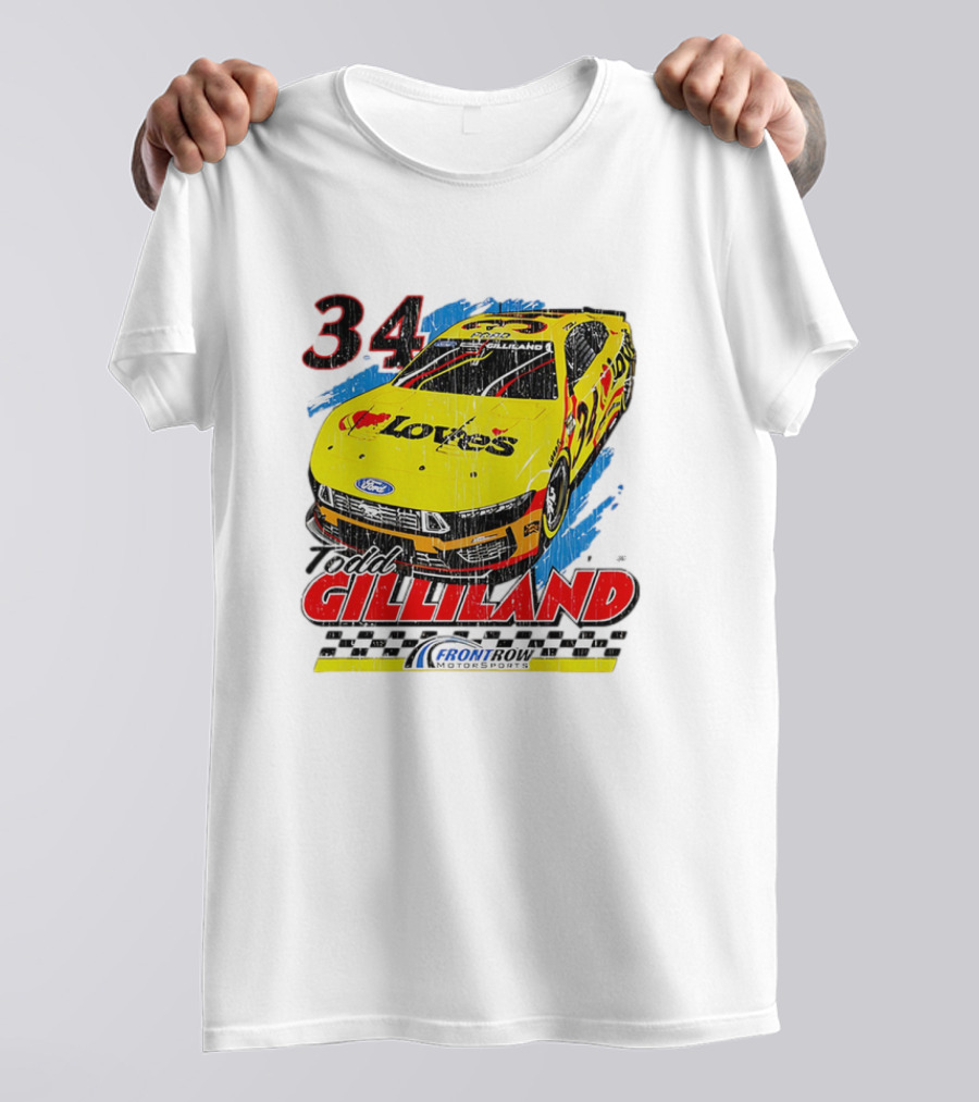 Todd Gilliland No. 34 Loves Ford Front Row Motorsports Racing T-Shirt