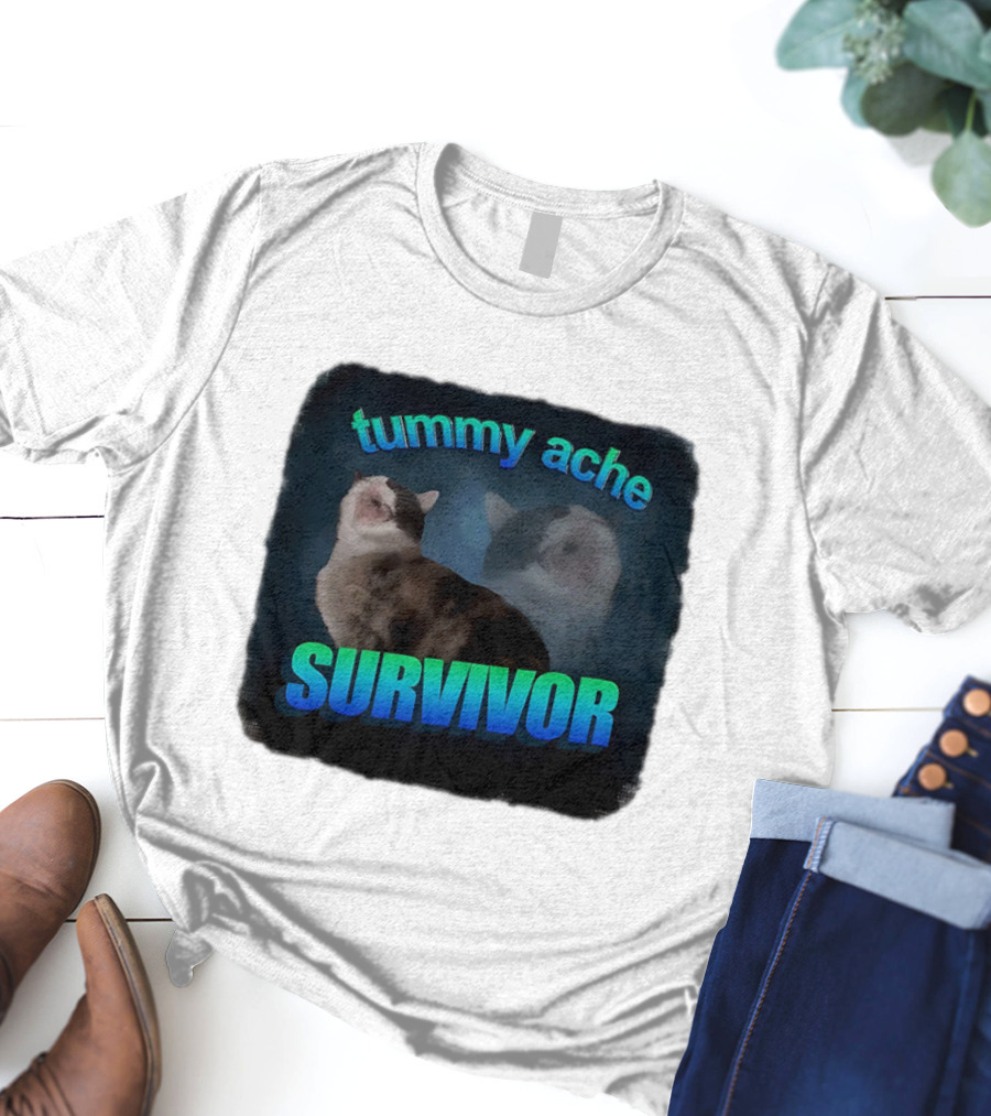 Tummy Ache Survivor Cat T-Shirt