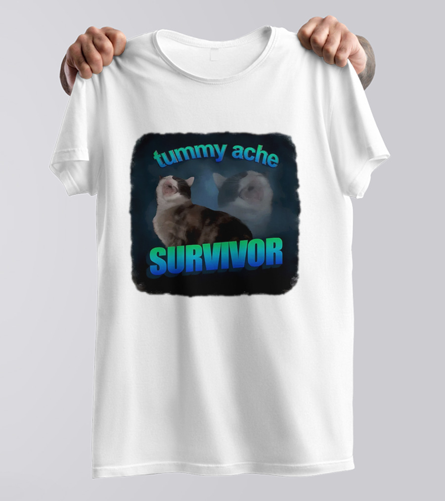 Tummy Ache Survivor Cat T-Shirt