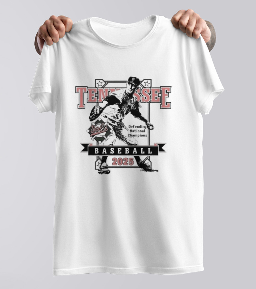Vols Tennessee Baseball 2025 Opening Day Vintage Style Graphic T-Shirt