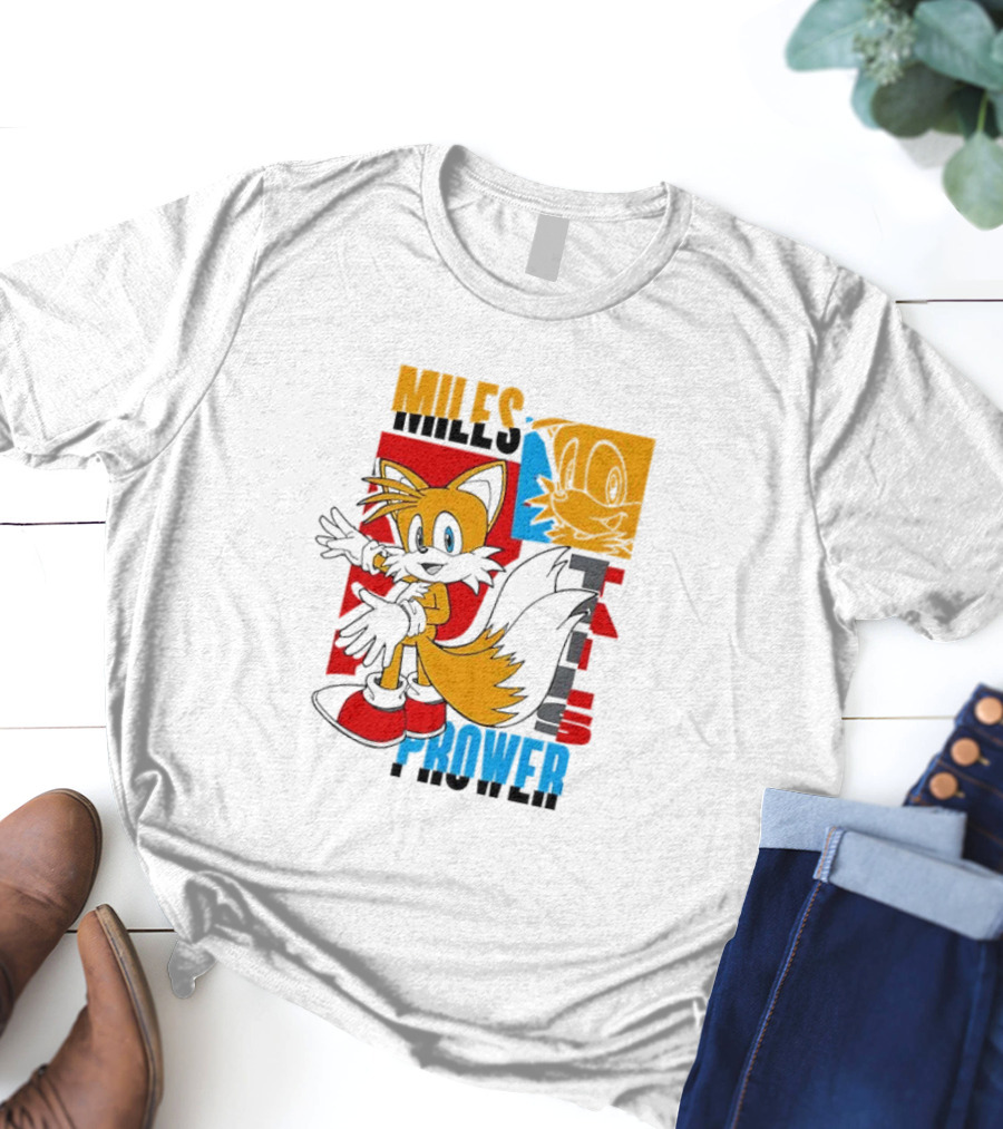 Tails Miles Prower Vintage Cartoon Style T-Shirt