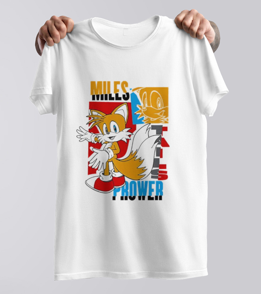 Tails Miles Prower Vintage Cartoon Style T-Shirt