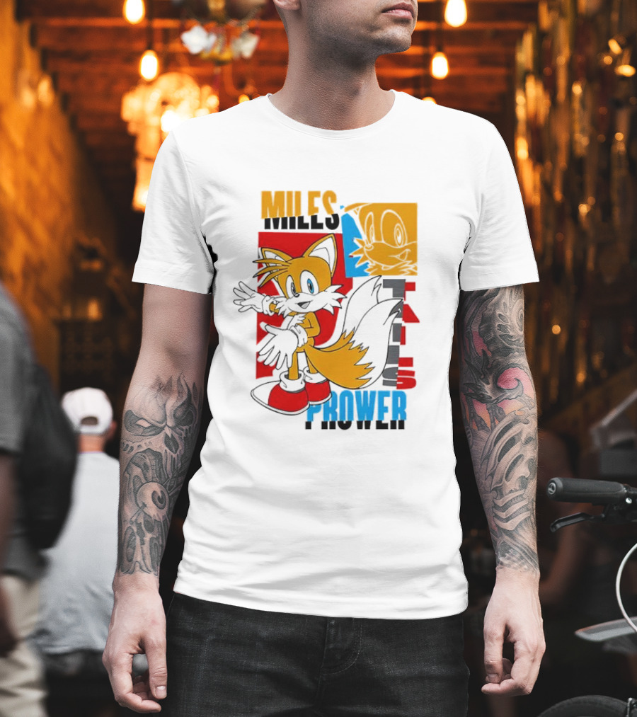 Tails Miles Prower Vintage Cartoon Style T-Shirt