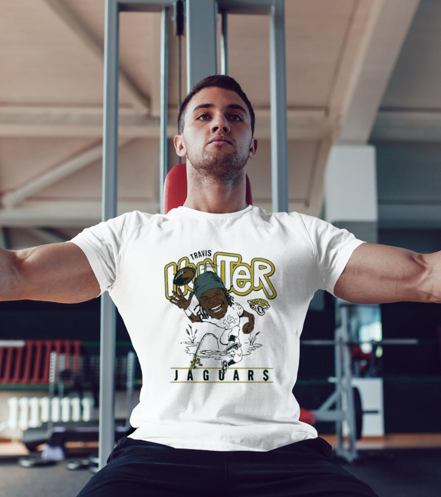 Travis Hunter Jacksonville Jaguars Caricature Football Player Illustration T-Shirt