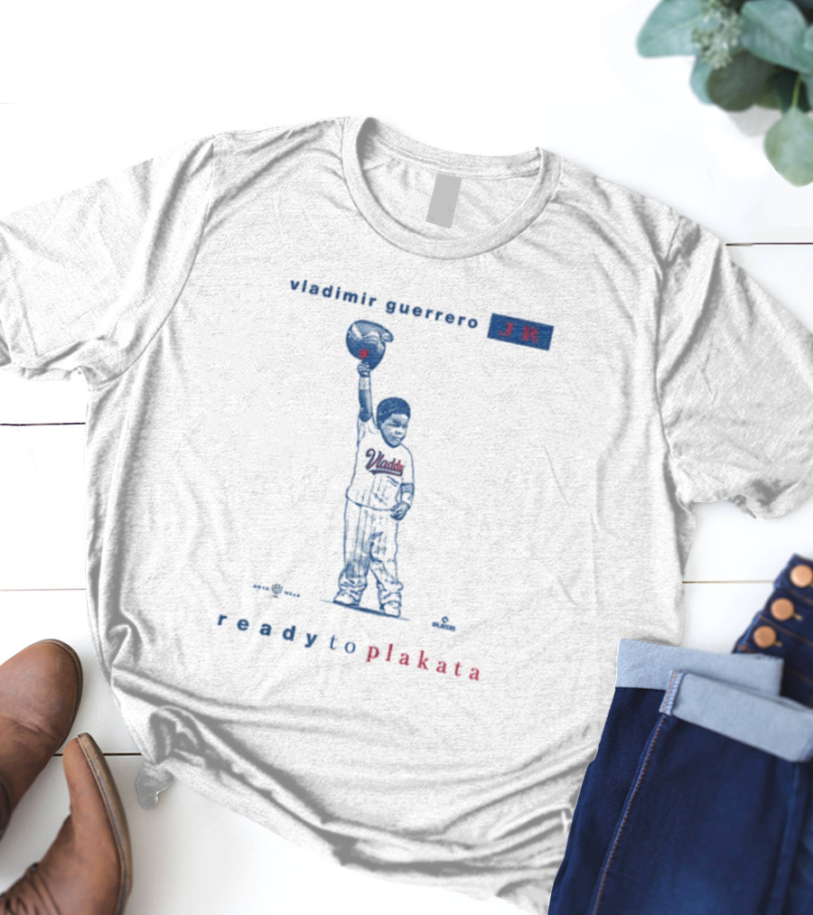 Vladimir Guerrero Jr Ready To Plakata Baseball Player Holding Ball T-Shirt
