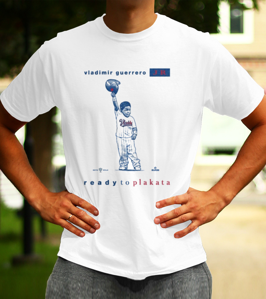 Vladimir Guerrero Jr Ready To Plakata Baseball Player Holding Ball T-Shirt
