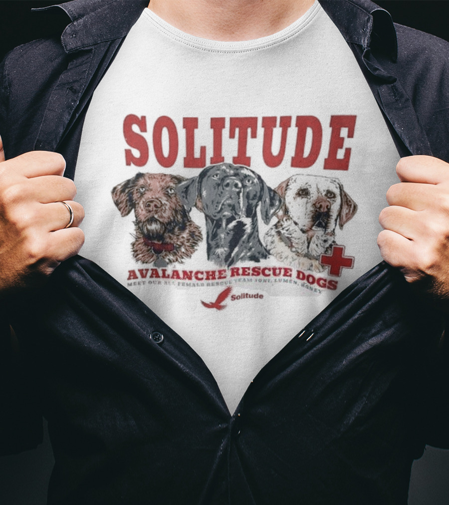 Solitude Avalanche Rescue Dogs Cross Team Joni Lumen Honey T-Shirt