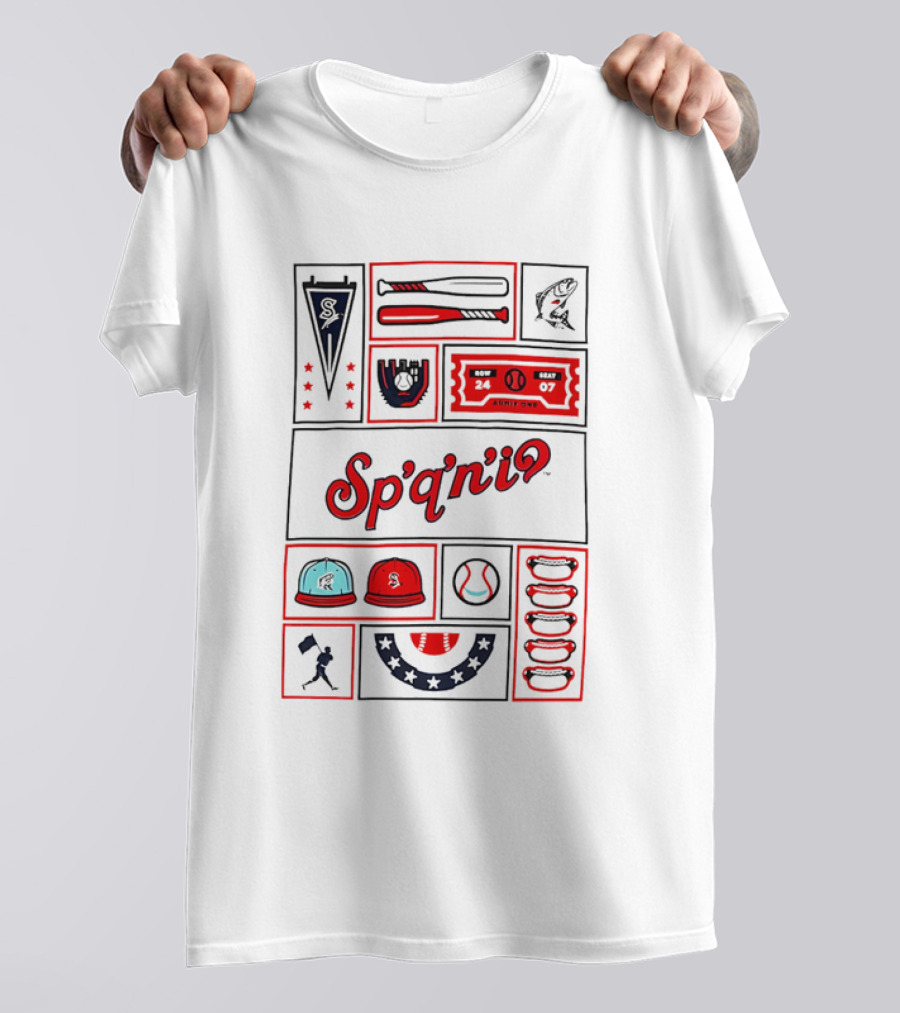 Spokane Indians Ballpark Fun Elements Sp'q'n'iʕ T-Shirt