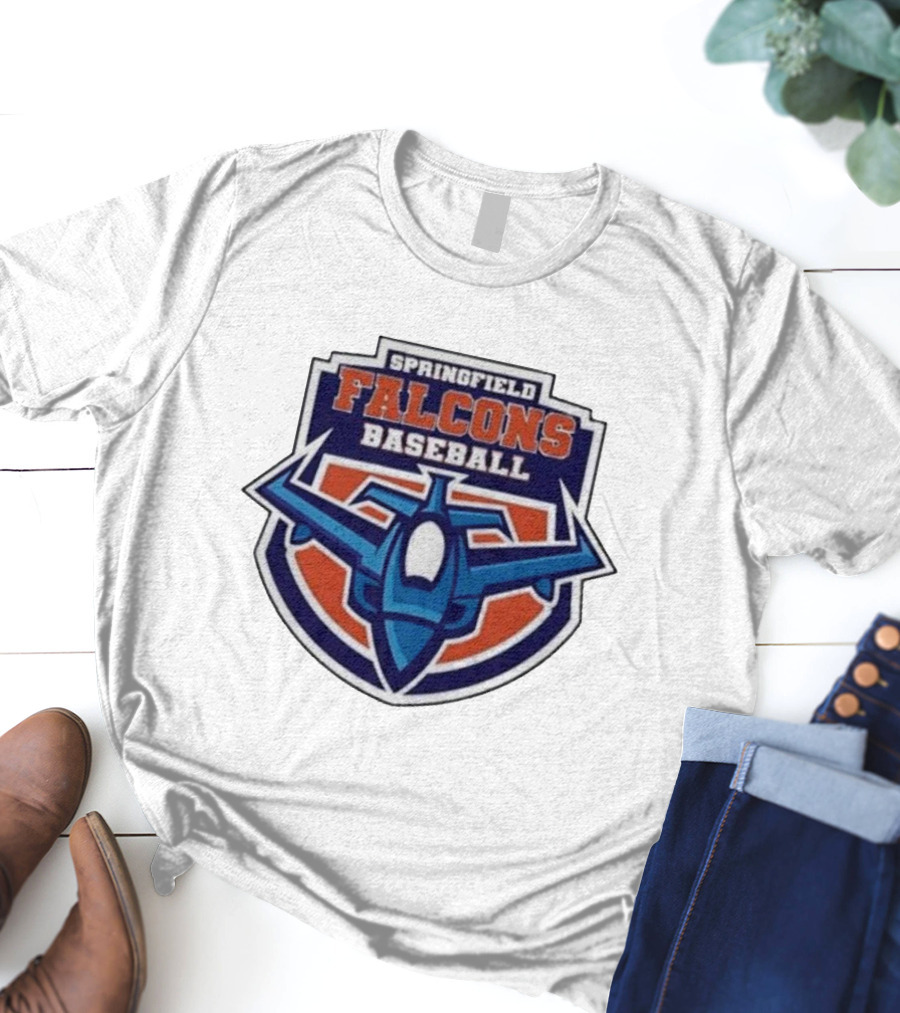 Springfield Falcons Baseball With Blue Jet Emblem T-Shirt