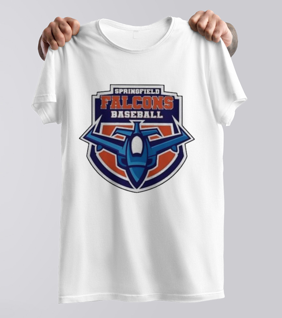 Springfield Falcons Baseball With Blue Jet Emblem T-Shirt