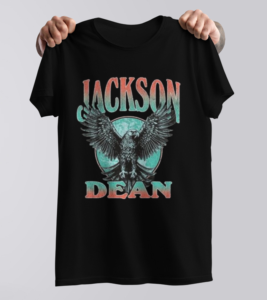 Jackson Dean Eagle Retro Style Graphic T-Shirt