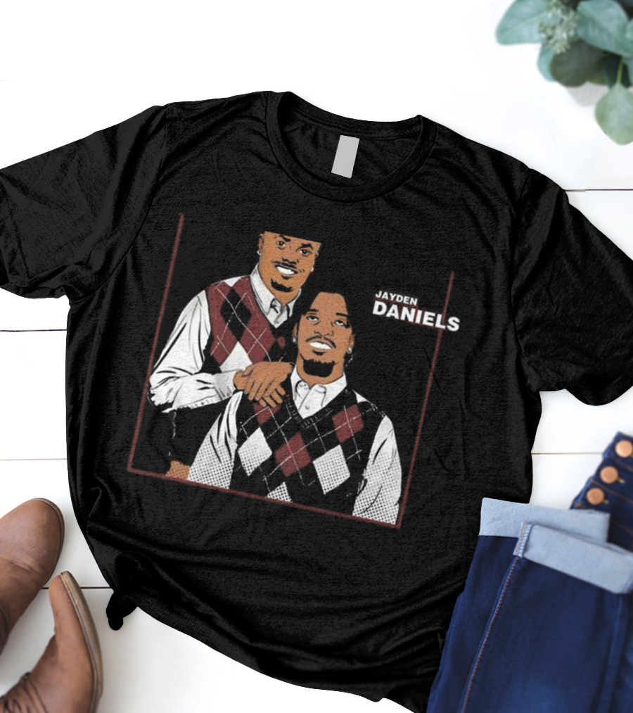 Jayden Daniels Terry Mclaurin Argyle Sweater Parody T-Shirt