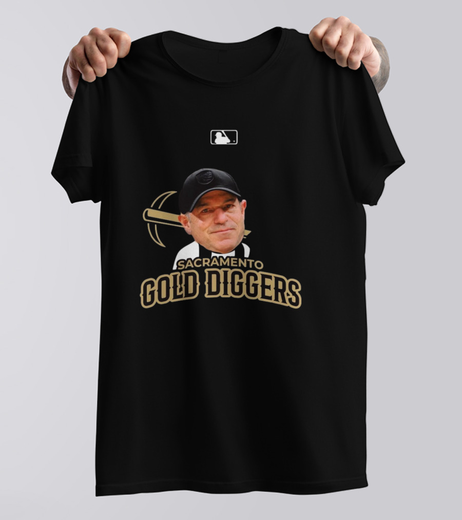 Sacramento Gold Diggers John Fisher MiLB Primary Alternate Baseball T-Shirt