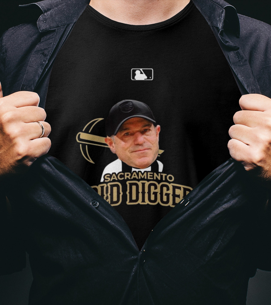 Sacramento Gold Diggers John Fisher MiLB Primary Alternate Baseball T-Shirt
