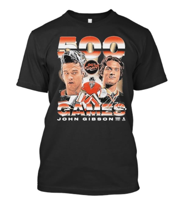 OC's Finest John Gibson 500 Games Anaheim Vintage T-Shirt