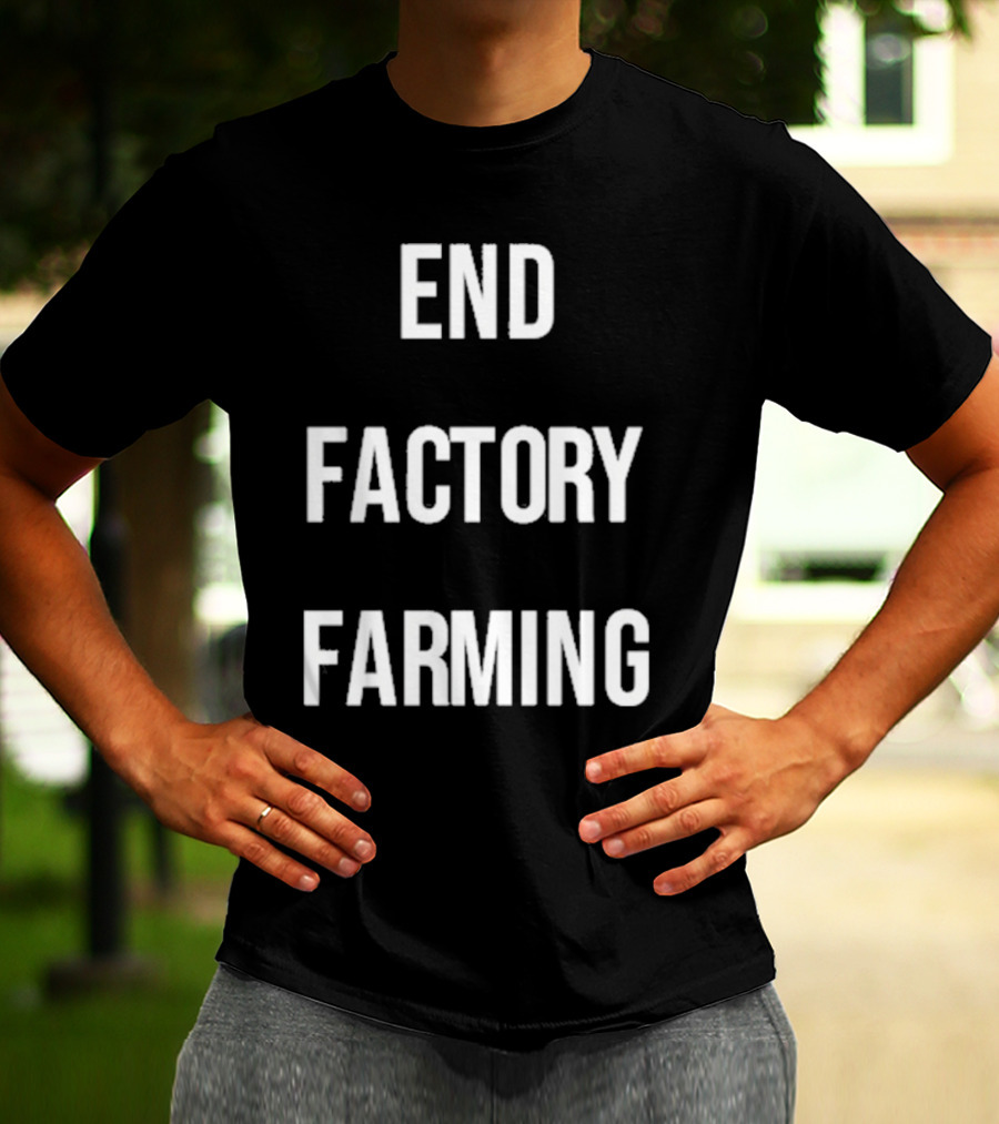 John Oberg End Factory Farming Vintage Activist Campaign T-Shirt