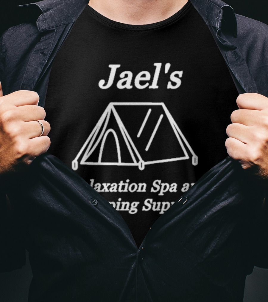 Jael's Relaxation Spa And Camping Supplies Tent Illustration T-Shirt