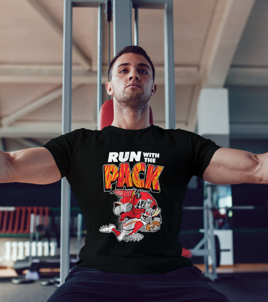 Run With The Pack Kansas City Chiefs KC Wolf 2025 T-Shirt
