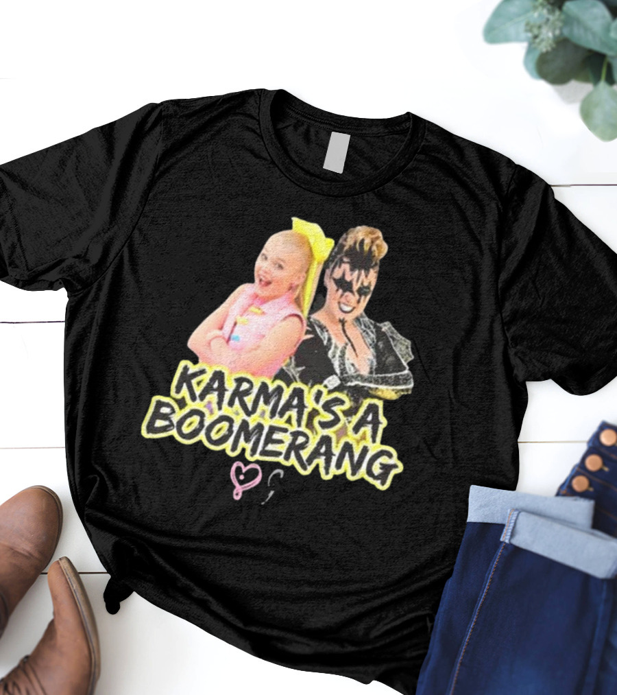 Karma's A Boomerang Pop Star And Rock Icon Style Contrast T-Shirt