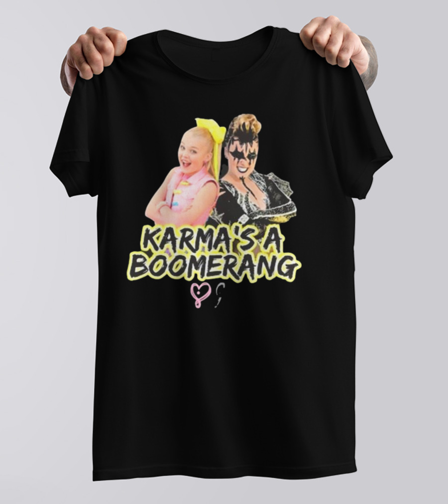 Karma's A Boomerang Pop Star And Rock Icon Style Contrast T-Shirt