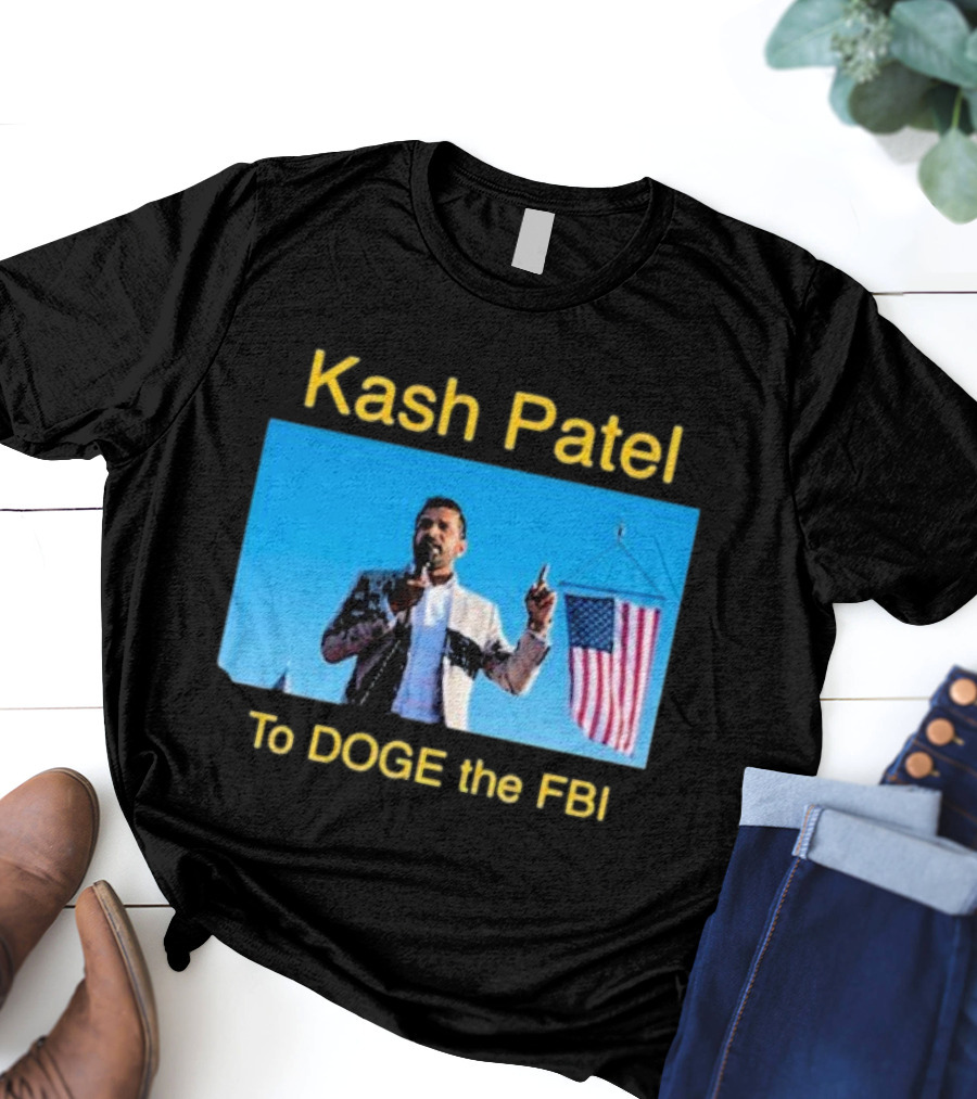 Kash Patel To DOGE The FBI American Flag Speech Scene T-Shirt