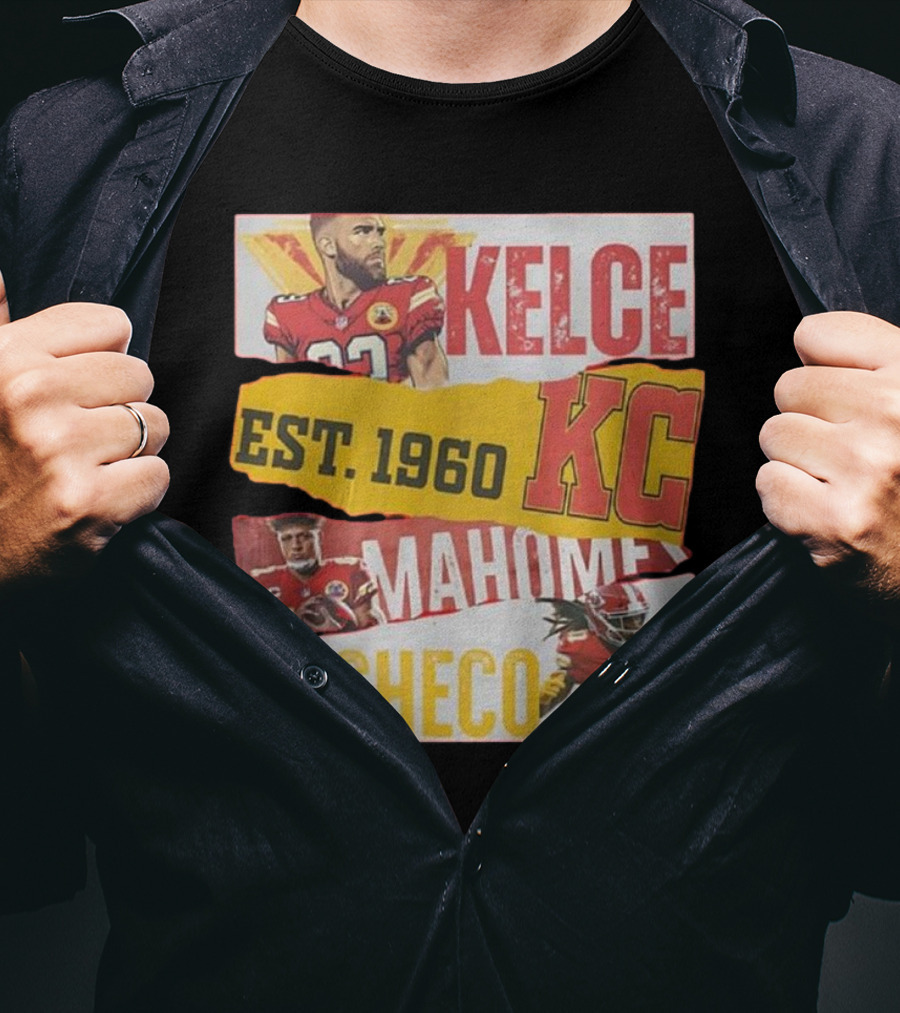 Kelce Mahomes Pacheco KC Est 1960 T-Shirt