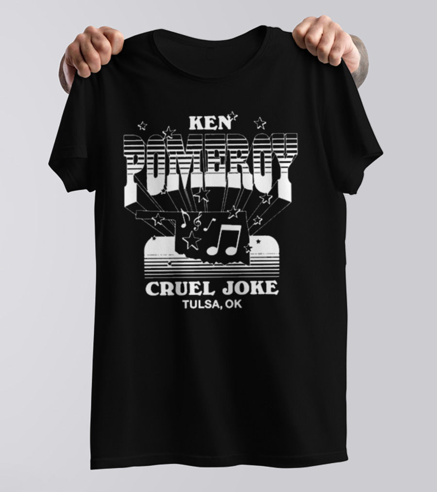 Ken Pomeroy Tulsa OK Cruel Joke Rodeo Music Notes And Stars T-Shirt