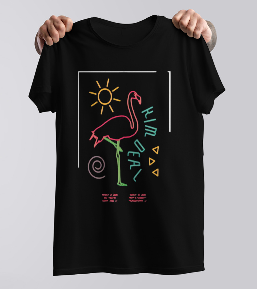 Kim Deal March 2025 California Shows Flamingo Sun T-Shirt