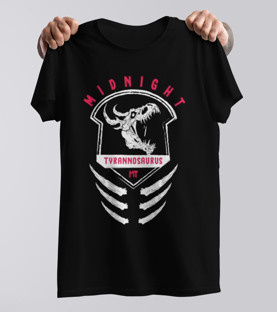 Midnight Tyrannosaurus MR Ribcage Design T-Shirt