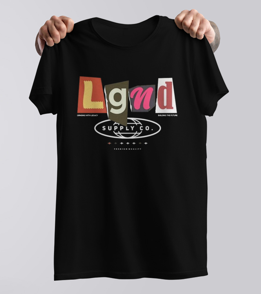 Lgnd Supply Co Ransom Cutout Letter Style T-Shirt
