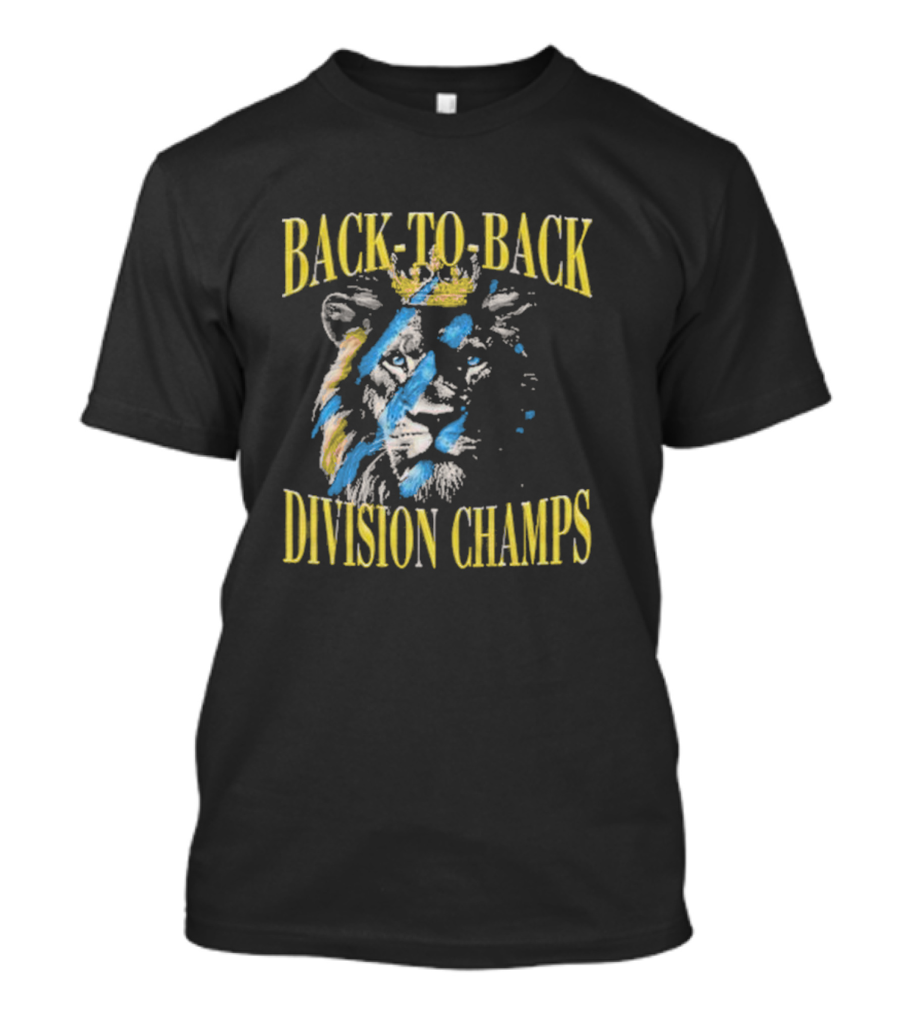 Back To Back Division Champs Lion With Crown Stripes T-Shirt