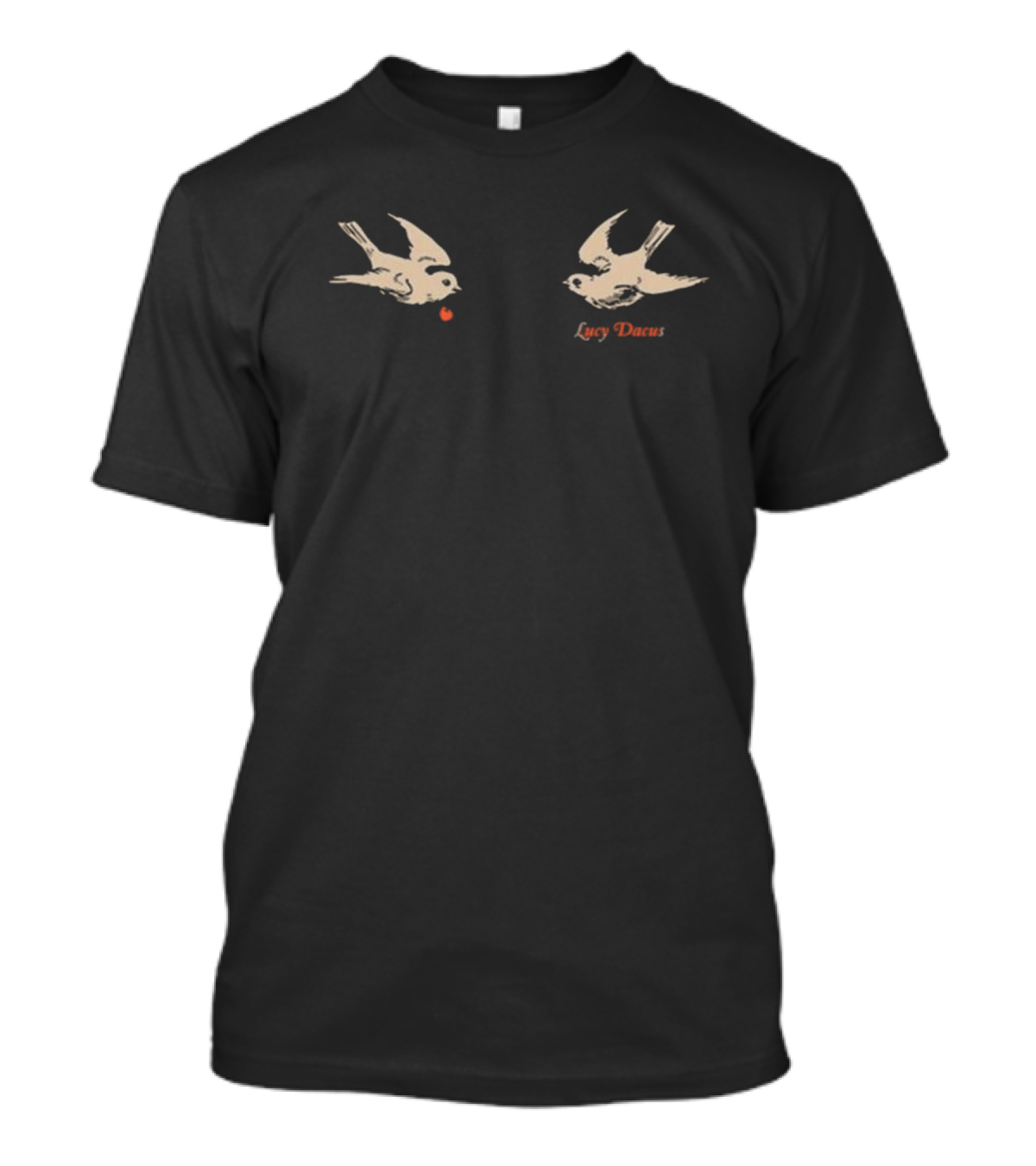 Lucy Dacus Birds With Swallows Text And Heart Symbol T-Shirt