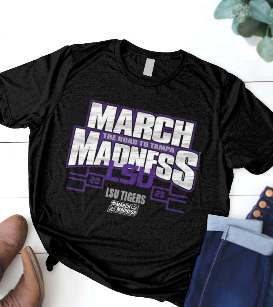 LSU Tigers March Madness 2025 The Road To Tampa T-Shirt