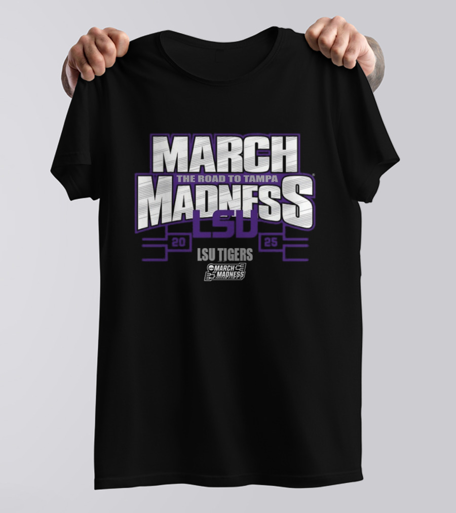 LSU Tigers March Madness 2025 The Road To Tampa T-Shirt