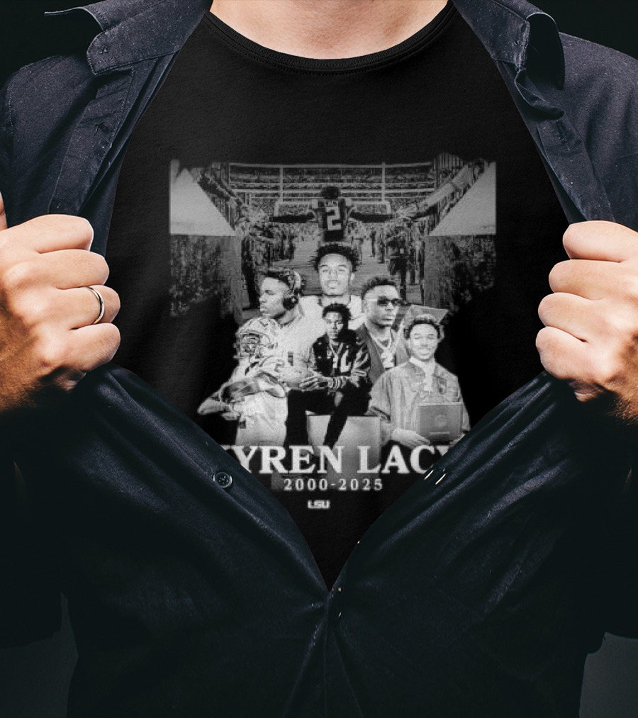 LSU Tigers Football Kyren Lacy 2000-2025 Memorial T-Shirt