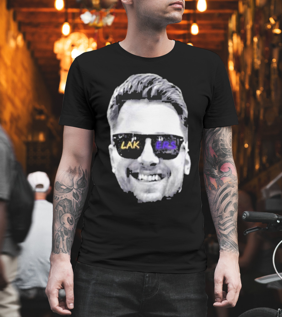 Luka Doncic Los Angeles Lakers Basketball Face Sunglasses T-Shirt