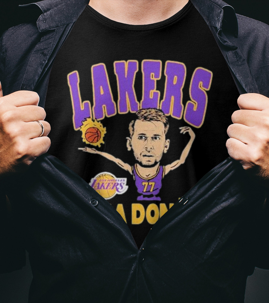 Luka Dončić Los Angeles Lakers Basketball Caricature 77 T-Shirt