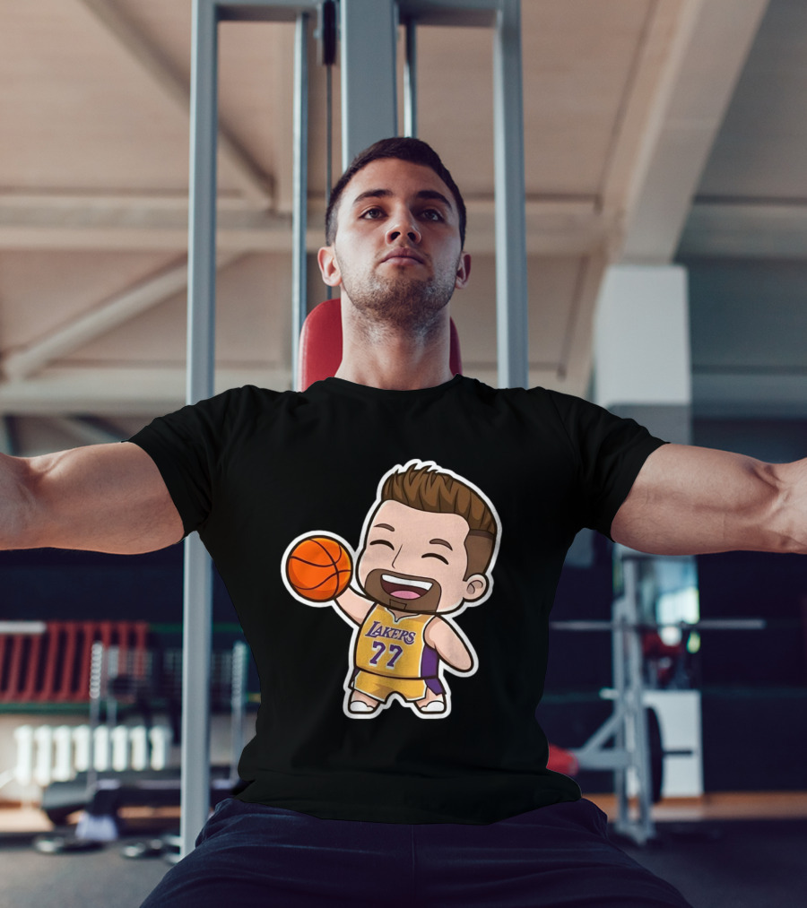Luka Doncic Lakers 77 Chibi Cartoon Basketball T-Shirt