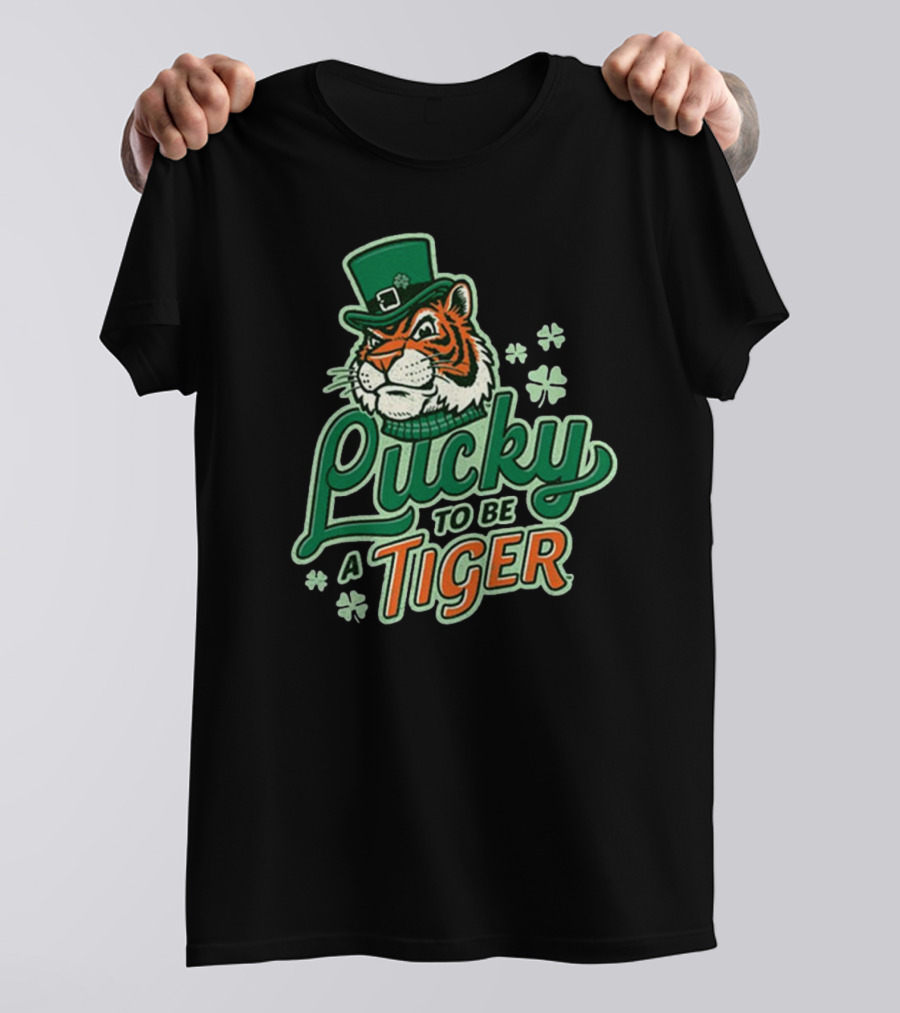 Lucky To Be A Tiger Saint Patrick’s Day Tiger Town T-Shirt