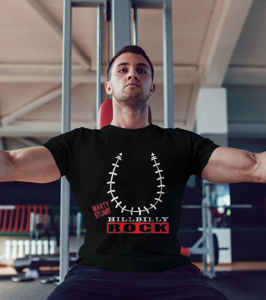 Marty Stuart HillBilly Rock Horseshoe Design T-Shirt