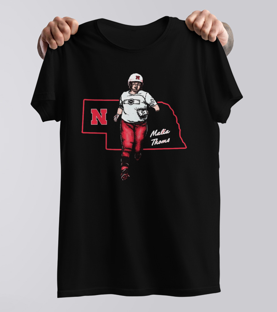 Malia Thoms Nebraska Cornhuskers Softball NCAA 2025 Hometown Hero T-Shirt