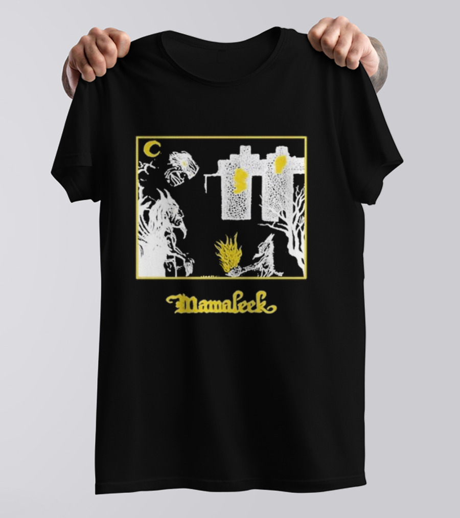 Mamaleek Netherworld Moonlit Cityscape And Surreal Figures T-Shirt