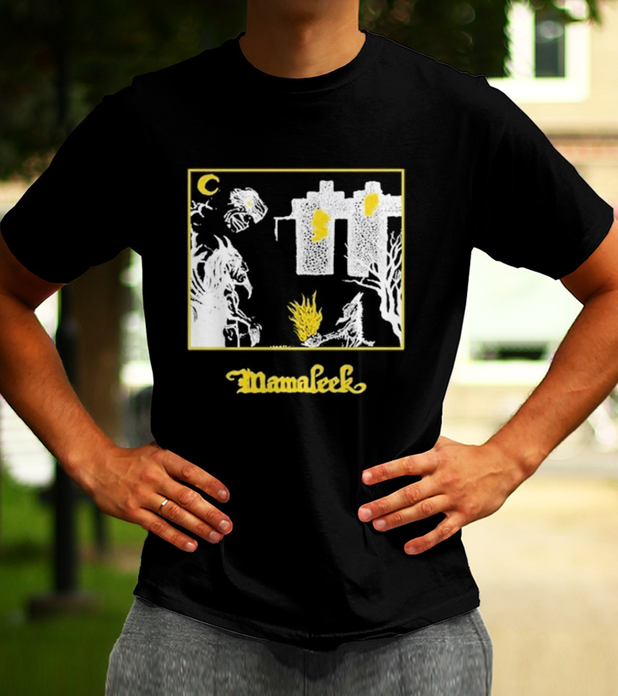 Mamaleek Netherworld Moonlit Cityscape And Surreal Figures T-Shirt