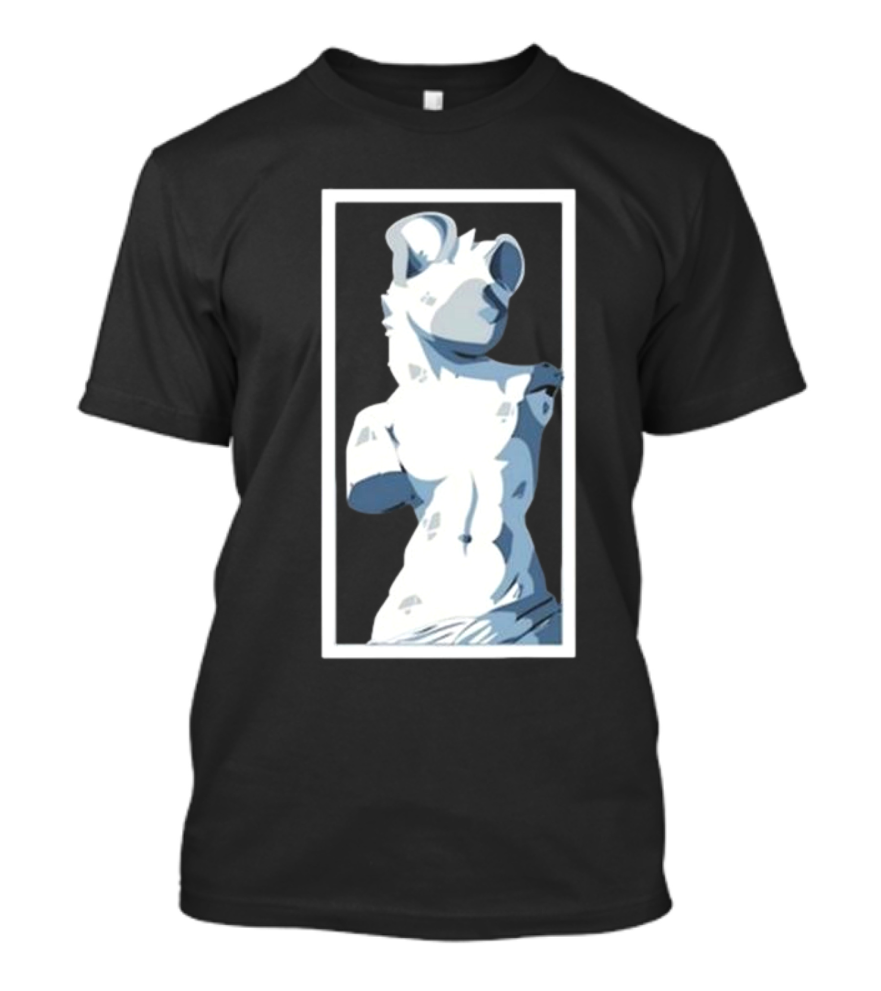 Mangoyena God's Chosen Hyena Statue Style T-Shirt